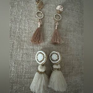 Banana Republic set of Elegant Tassel Drop Earrings